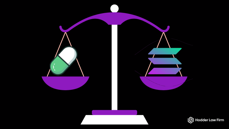 A scale showing the Pump.Fun and Solana logos