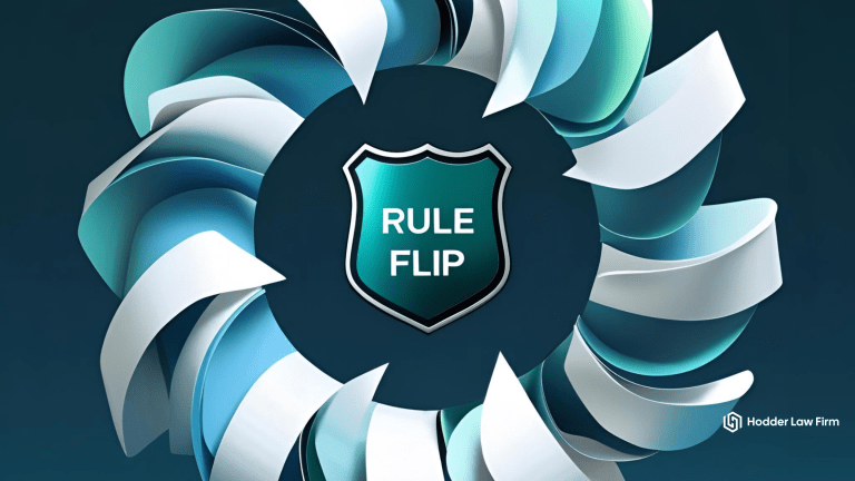 BOI reporting rule flip shield representing 2025 compliance changes for crypto founders