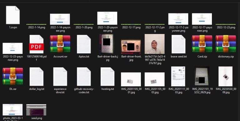 An image of folders on a desktop from DPRK “IT Worker” Playbook the