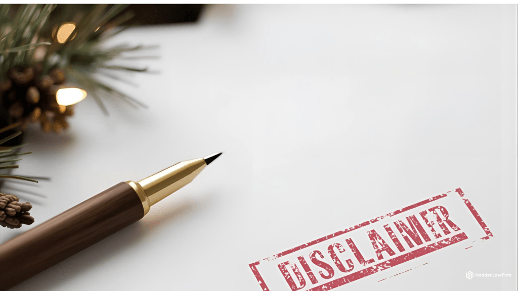 Legal disclaimer and compliance documentation graphic for digital asset reporting guidance