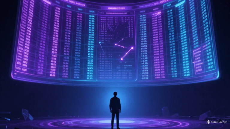 Prediction market trader surrounded by floating event contracts and probability data