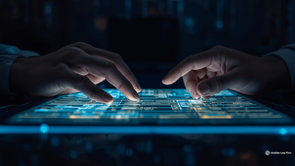 Attorney reviewing AML compliance program documentation — Hodder Law crypto compliance services